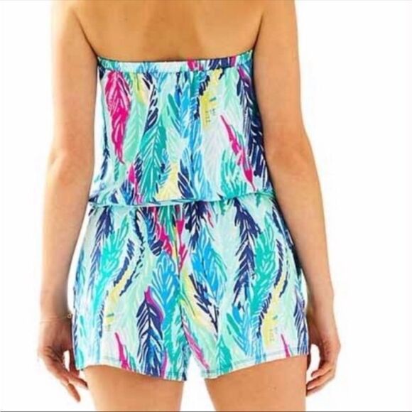 LILLY PULITZER | Strapless Belted Ritz Romper in Light As A Feather Women’s XS - Picture 2 of 11